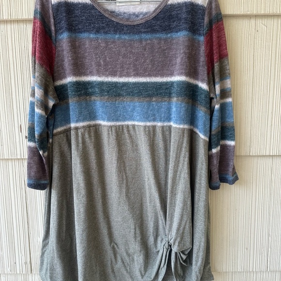 Reborn J Multicolor Striped Tunic Top - Picture 1 of 5